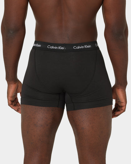 Calvin Klein Stretch Cotton Trunks 3 Pack Black/Ivory