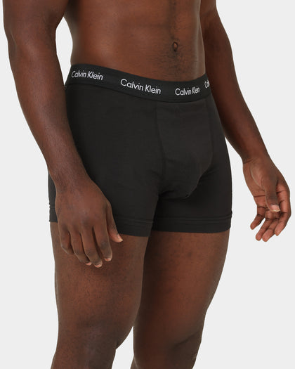 Calvin Klein Stretch Cotton Trunks 3 Pack Black/Ivory