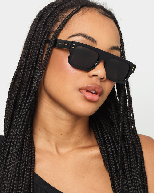 Gucci GG1085S-001 Sunglasses Black/Black/Green