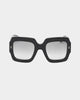 Gucci GG1111S-001 Sunglasses Shiny Black/Smoke Grey