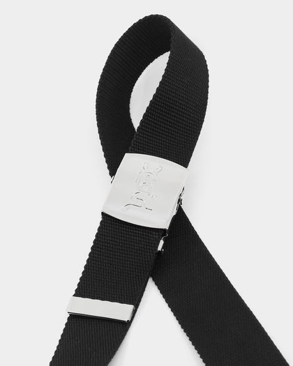 X-Girl Mills Logo Web Belt Black