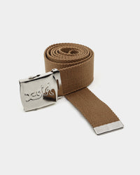 X-Girl Mills Logo Web Belt Brown