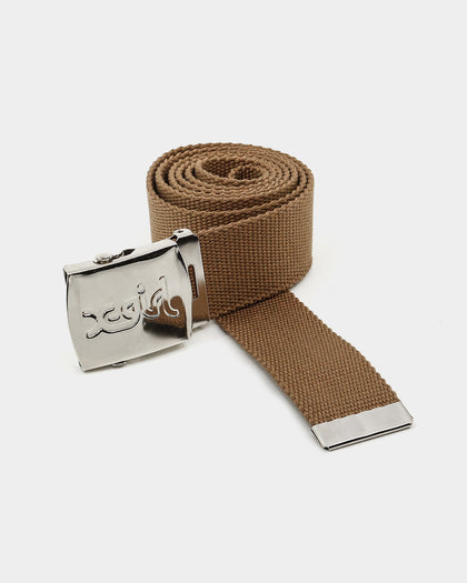 X-Girl Mills Logo Web Belt Brown