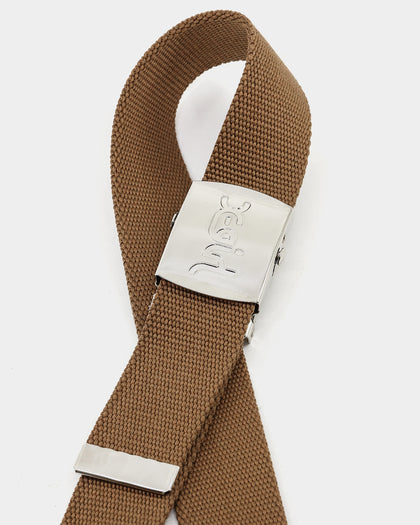 X-Girl Mills Logo Web Belt Brown