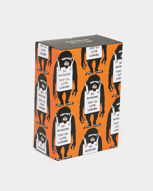 Medicom Toy Be@Rbrick X Banksy Monkey Sign 400% & 100% Figure Set Multi-coloured