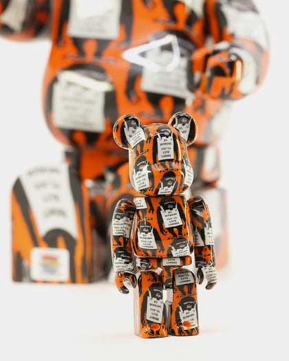 Medicom Toy Be@Rbrick X Banksy Monkey Sign 400% & 100% Figure Set Multi-coloured