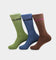 X-Large Unisex 91 Text Sock 3 Pack Green/Purple