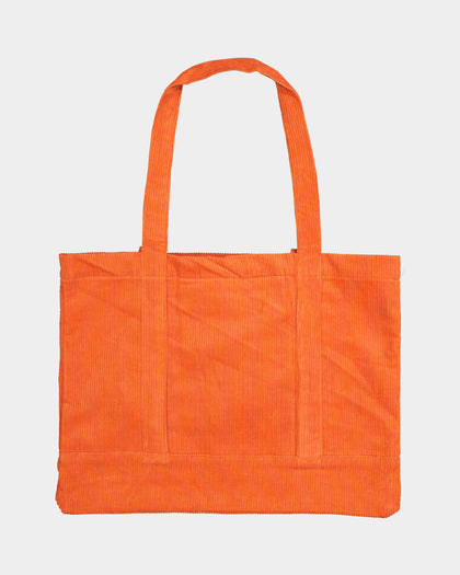 X-Large Unisex Cord Tote Bag Orange