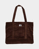 X-Large Unisex Cord Tote Bag Brown
