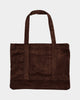 X-Large Unisex Cord Tote Bag Brown