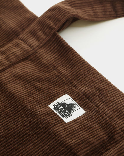 X-Large Unisex Cord Tote Bag Brown