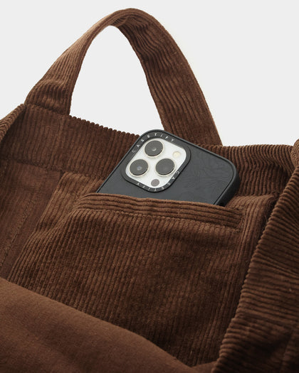 X-Large Unisex Cord Tote Bag Brown
