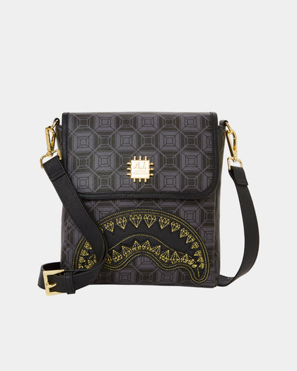 Sprayground AI4 Diamond Large Crossbody Bag Black/Gold