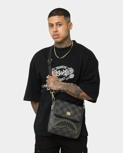 Sprayground AI4 Diamond Large Crossbody Bag Black/Gold