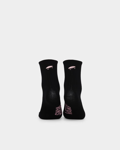 Vans Women's Kickin' It Crew Socks Black/Pink