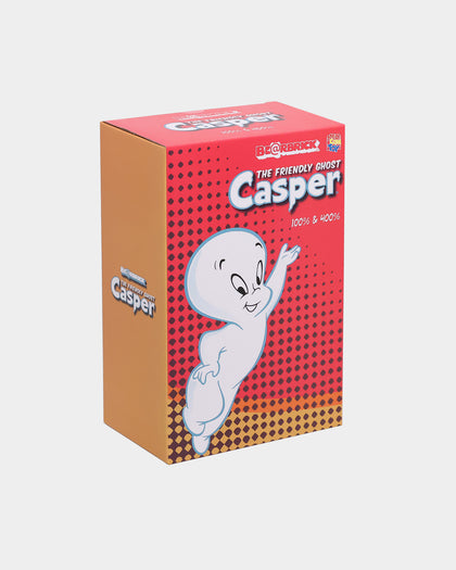Medicom Toy Be@rbrick X Casper The Friendly Ghost 400% & 100% Figure Set White/Black