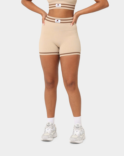 Champion Women's LFS Seamless Biker Shorts Latte