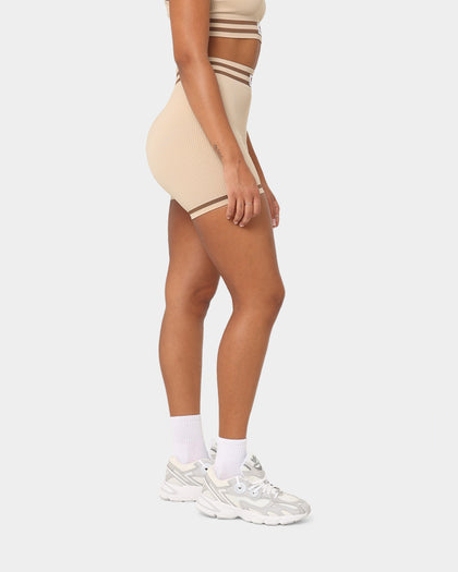 Champion Women's LFS Seamless Biker Shorts Latte