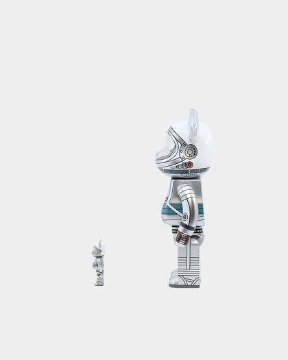 Medicom Toy Be@rbrick Project Mercury Astronaut 100% & 400% Figure Set Multi-Coloured