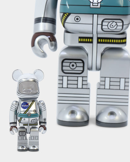 Medicom Toy Be@rbrick Project Mercury Astronaut 100% & 400% Figure Set Multi-Coloured