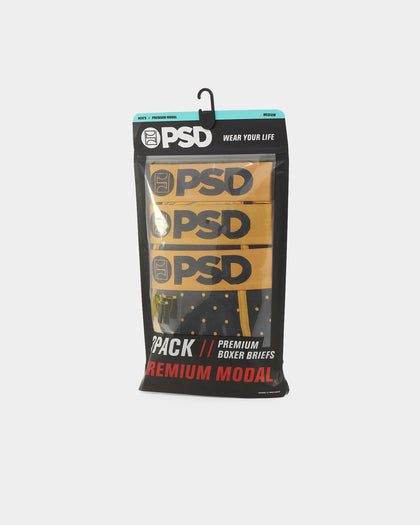 Pants Saggin LLC Dot Lux Modal 3 Pack Underwear Black/Gold