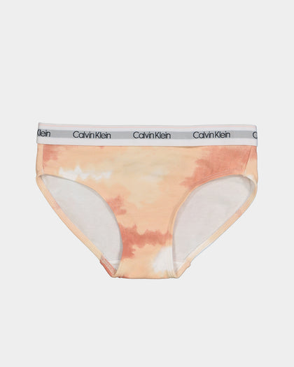 Calvin Klein Kids' Modern Cotton 3 Pack Underwear Warm Tie Dye