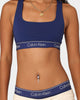 Calvin Klein Women's Athletic Unlined Bralette Blue Depth