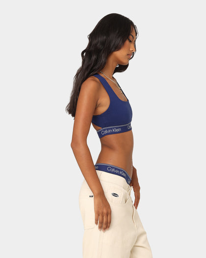 Calvin Klein Women's Athletic Unlined Bralette Blue Depth