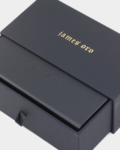 James Oro Blue Tint Serpent Authentic Sunglasses Gold/Blue