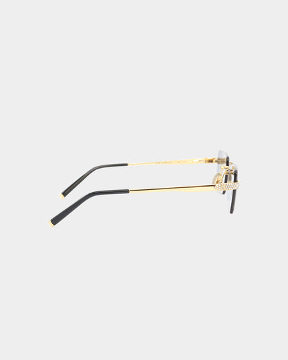 James Oro Iced Black Tint Authentic Sunglasses Gold