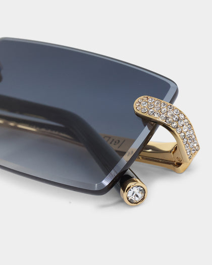 James Oro Iced Black Tint Authentic Sunglasses Gold