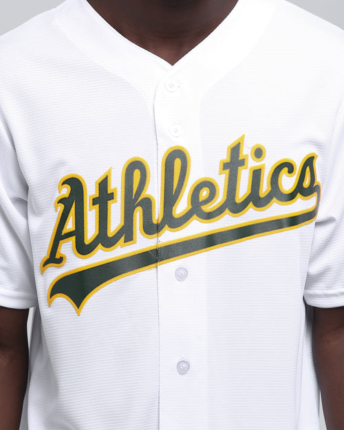 MAJESTIC ATHLETIC OAKLAND ATHLETICS COOL-BASE BASEBALL JERSEY WHITE
