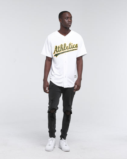 MAJESTIC ATHLETIC OAKLAND ATHLETICS COOL-BASE BASEBALL JERSEY WHITE