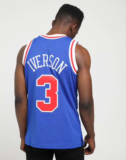 Mitchell & Ness Philadelphia 76ers Allen Iverson #3 NBA Swingman Jersey Royal