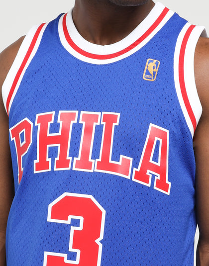 Mitchell & Ness Philadelphia 76ers Allen Iverson #3 NBA Swingman Jersey Royal