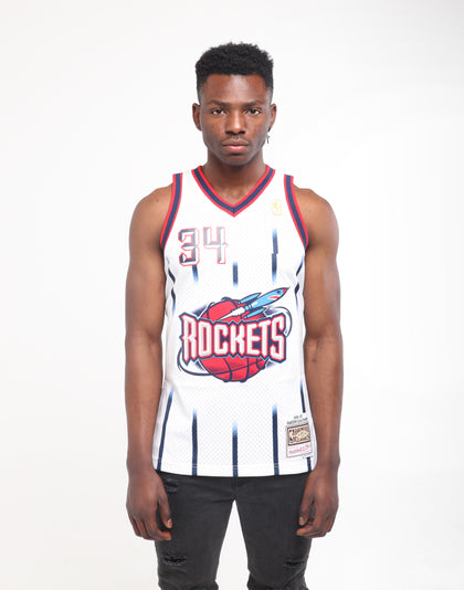 Mitchell & Ness Houston Rockets Hakeem Olajuwon #34 Swingman Jersey White
