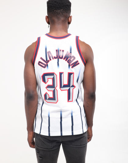 Mitchell & Ness Houston Rockets Hakeem Olajuwon #34 Swingman Jersey White