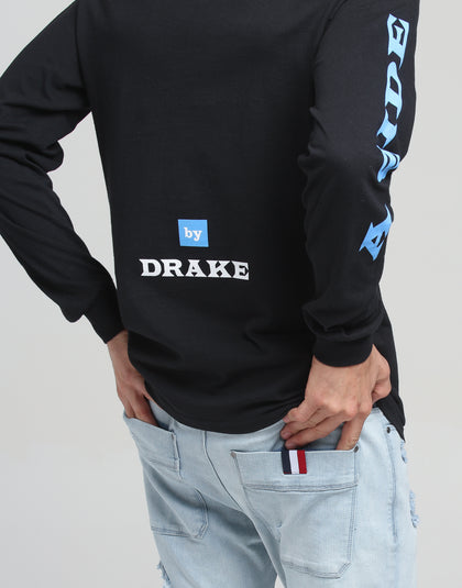 Drake Scorpion Merch A Side B Side By Drake LS Tee Black/Blue