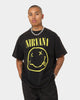 Nirvana Smiley Vintage Tee Washed Black