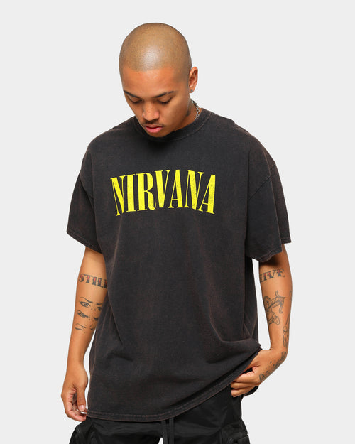 Nirvana Logo Vintage Tee Washed Black