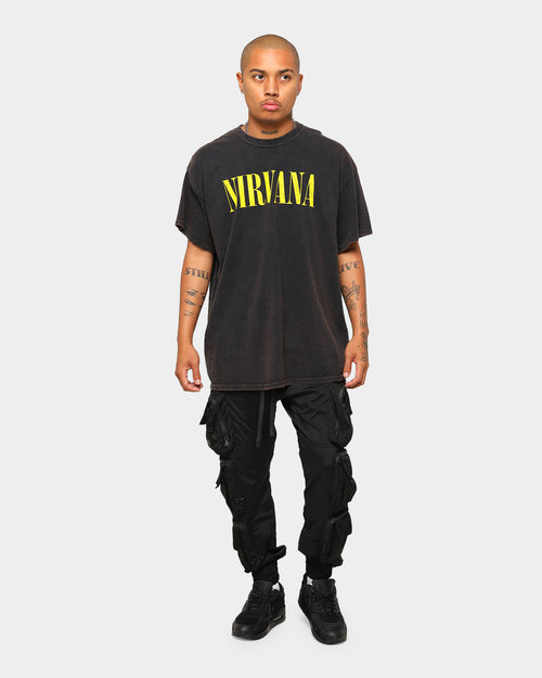 Nirvana Logo Vintage Tee Washed Black