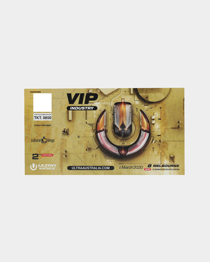 Ultra Music Merch Melbourne VIP Physical Ticket Black