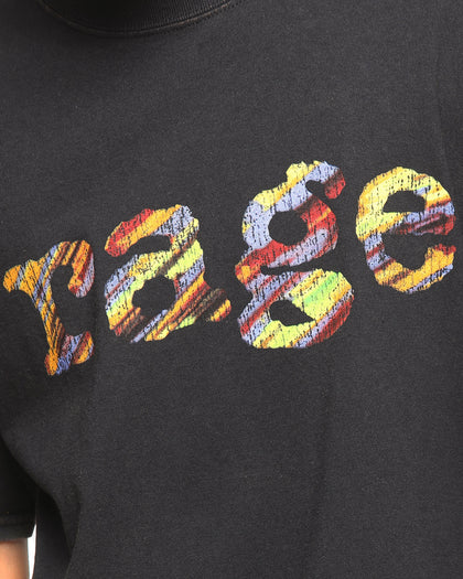 RAGE Men's Rage Vintage T-Shirt Black Wash