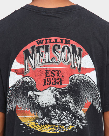 WILLIE NELSON 1993 Eagle Short Sleeve Vintage T-Shirt Washed Black
