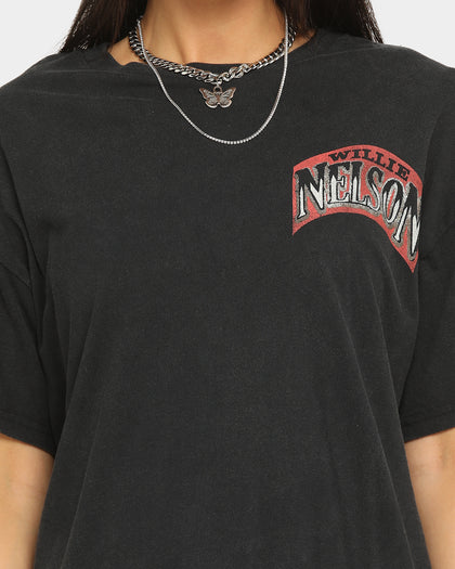 WILLIE NELSON 1993 Eagle Short Sleeve Vintage T-Shirt Washed Black
