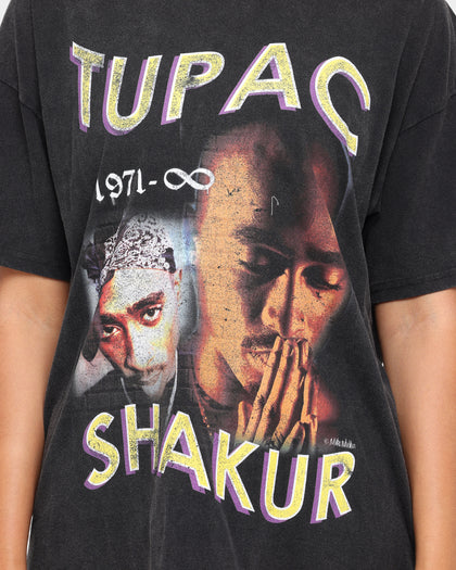 TUPAC 1971 Infinity Short Sleeve Vintage T-Shirt Black