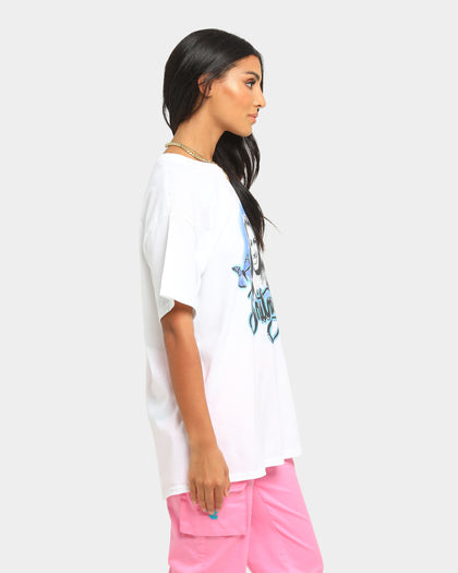 Britney Spears Butterflies Short Sleeve T-Shirt White