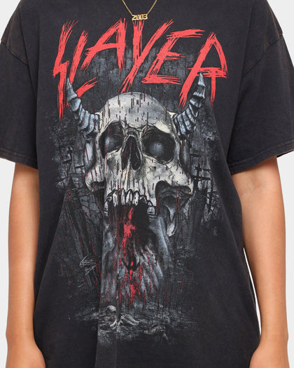 Slayer Men's Bloodrain Short Sleeve T-Shirt Black Wash