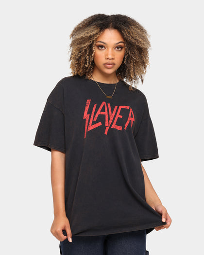 Slayer Classic Logo Vintage T-Shirt Black Wash