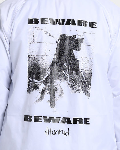 4HUNNID Beware of the Dog Jacket White